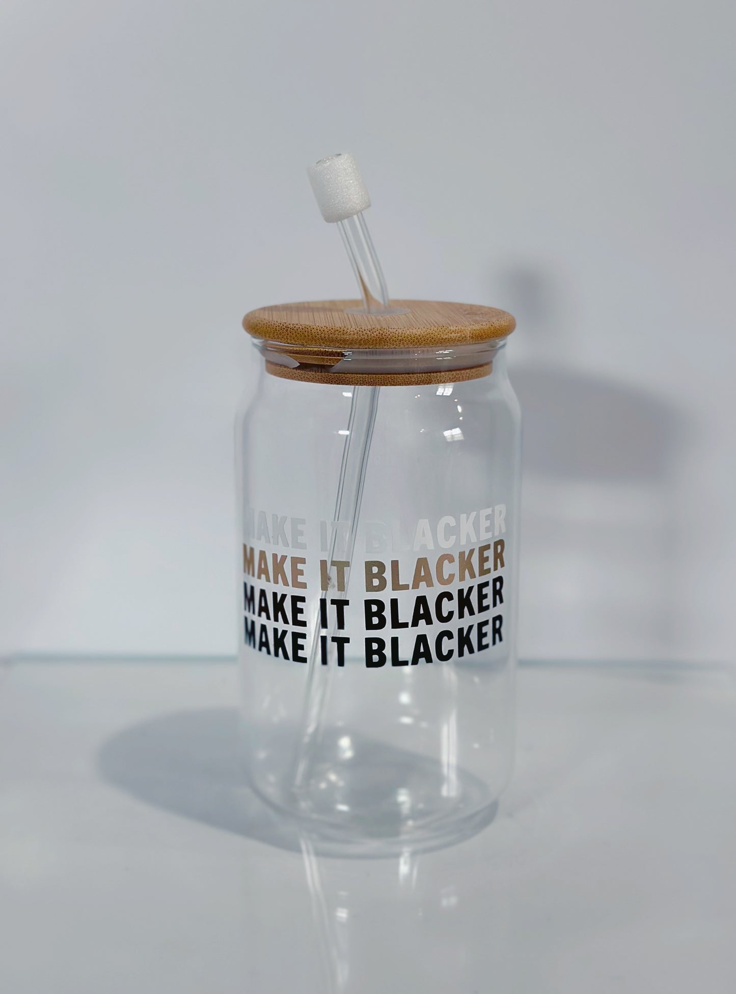 Make It Blacker Glass Cup