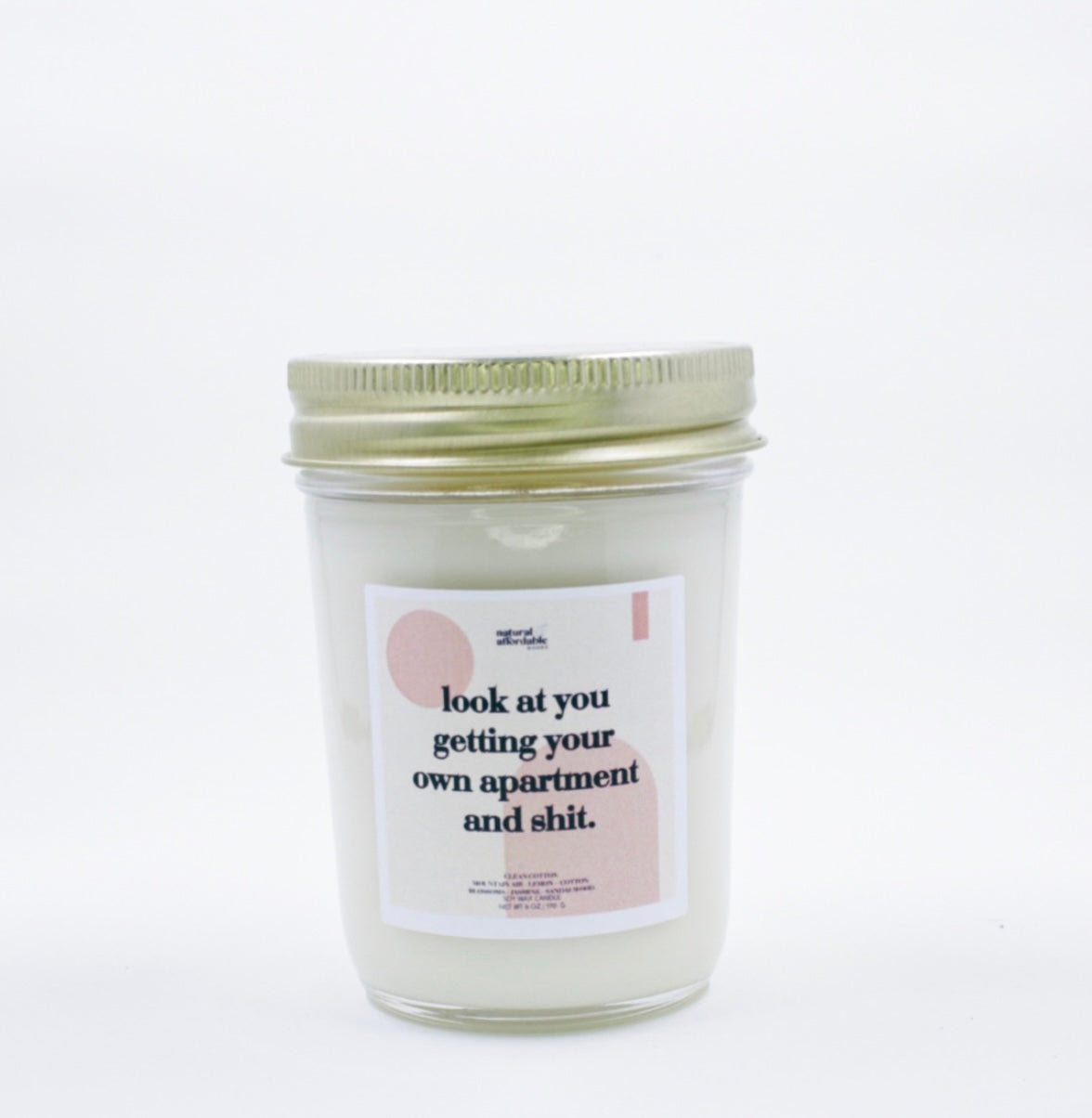 Look At You Getting Your Own Apartment And Shit Soy Candle | Clean Cotton